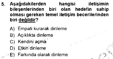 Bireyler Arası İletişim 2012-2013 Ara Sınav - 5. soru