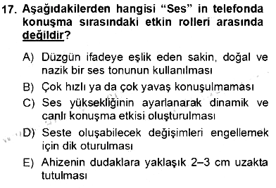 Bireyler Arası İletişim 2012-2013 Ara Sınav - 17. soru