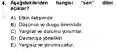 Bireyler Arası İletişim 2013-2014 Ara Sınav - 4. soru