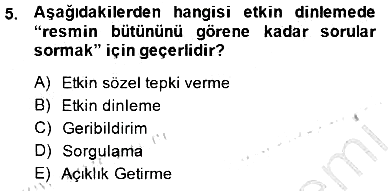 Bireyler Arası İletişim 2014-2015 Ara Sınav - 5. soru