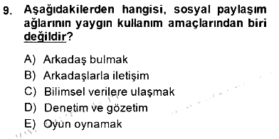 Bireyler Arası İletişim 2014-2015 Ara Sınav - 9. soru