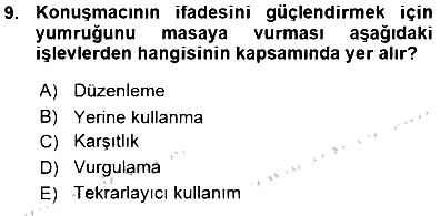 Bireyler Arası İletişim 2015-2016 Ara Sınav - 9. soru
