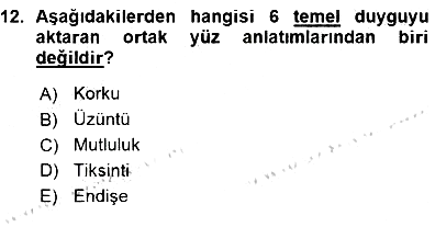 Bireyler Arası İletişim 2015-2016 Ara Sınav - 12. soru