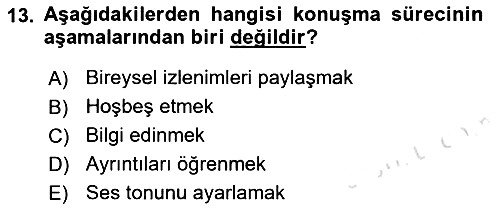 Bireyler Arası İletişim 2022-2023 Ara Sınav - 13. soru