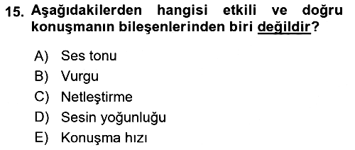 Bireyler Arası İletişim 2025-2026 Ara Sınav - 15. soru