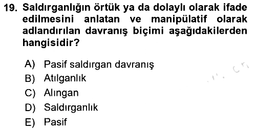 Bireyler Arası İletişim 2025-2026 Ara Sınav - 19. soru