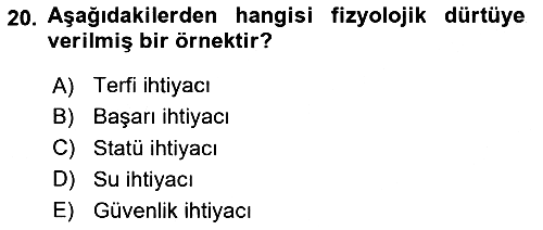Bireyler Arası İletişim 2025-2026 Ara Sınav - 20. soru
