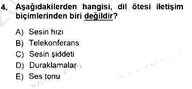 Bireyler Arası İletişim 2012-2013 Dönem Sonu Sınavı - 4. soru