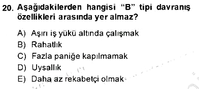 Bireyler Arası İletişim 2013-2014 Dönem Sonu Sınavı - 20. soru