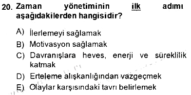 Bireyler Arası İletişim 2014-2015 Dönem Sonu Sınavı - 20. soru