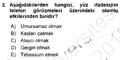 Bireyler Arası İletişim 2015-2016 Dönem Sonu Sınavı - 3. soru
