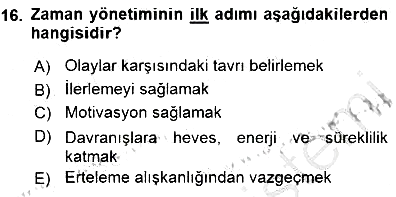 Bireyler Arası İletişim 2015-2016 Dönem Sonu Sınavı - 16. soru