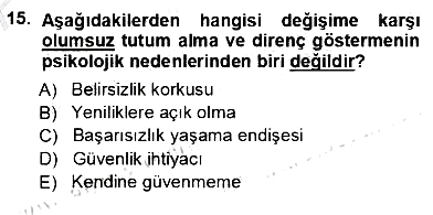 Çağrı Merkezinde Hizmet 2012-2013 Ara Sınav - 15. soru