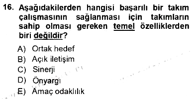 Çağrı Merkezinde Hizmet 2012-2013 Ara Sınav - 16. soru