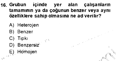 Çağrı Merkezinde Hizmet 2013-2014 Ara Sınav - 16. soru