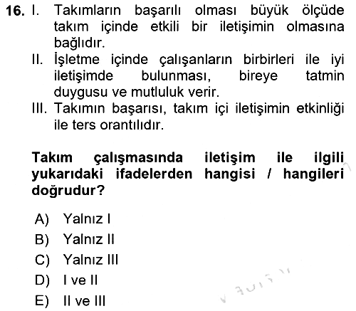 Çağrı Merkezinde Hizmet 2023-2024 Ara Sınav - 16. soru