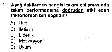 Çağrı Merkezinde Hizmet 2012-2013 Dönem Sonu Sınavı - 7. soru