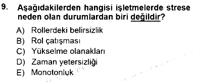 Çağrı Merkezinde Hizmet 2014-2015 Dönem Sonu Sınavı - 9. soru