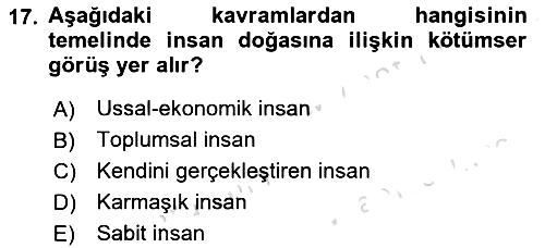 Çatışma ve Stres Yönetimi 1 2019-2020 Dönem Sonu Sınavı - 17. soru