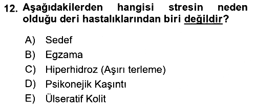 Çatışma ve Stres Yönetimi 2 2025-2026 Ara Sınav - 12. soru