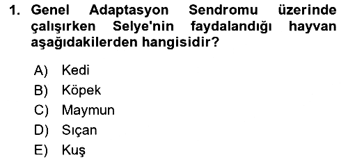 Çatışma ve Stres Yönetimi 2 2024-2025 Yaz Okulu Sınavı - 1. soru