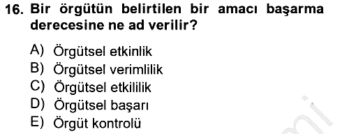 Satış Yönetimi ve Telefonda Satış 2012-2013 Ara Sınav - 16. soru