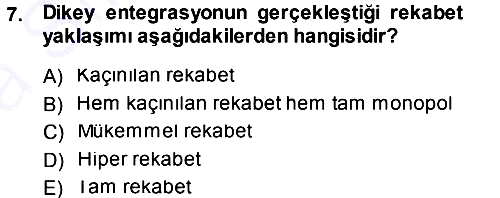 Stratejik Yönetim 2013-2014 Ara Sınav - 7. soru