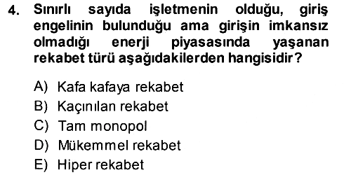 Stratejik Yönetim 2014-2015 Dönem Sonu Sınavı - 4. soru