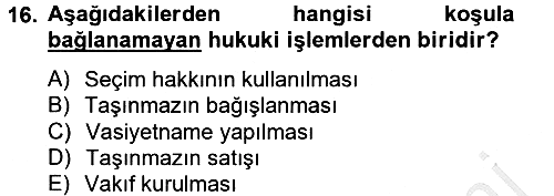 Borçlar Hukuku 2012-2013 Dönem Sonu Sınavı - 16. soru