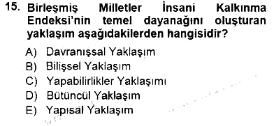 Çalışma Ekonomisi 1 2012-2013 Dönem Sonu Sınavı - 15. soru