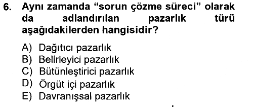 Çalışma Ekonomisi 2 2012-2013 Ara Sınav - 6. soru