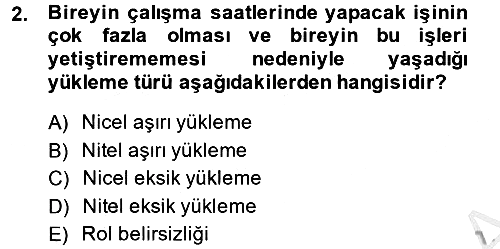 Çalışma Psikolojisi 2013-2014 Ara Sınav - 2. soru