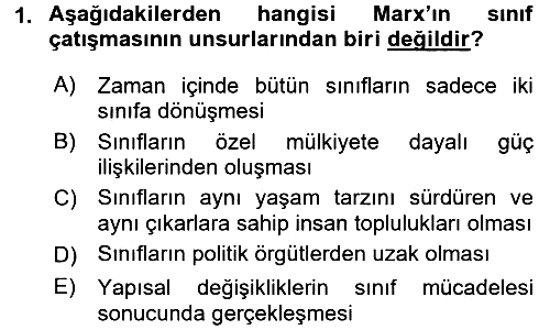 Çalışma Sosyolojisi 2016-2017 Ara Sınav - 1. soru