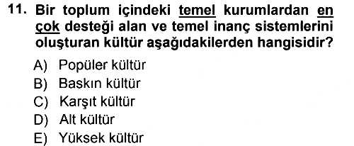 Davranış Bilimleri 1 2012-2013 Ara Sınav - 11. soru