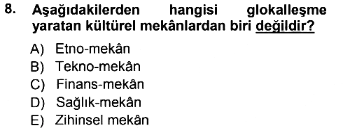 Davranış Bilimleri 1 2012-2013 Dönem Sonu Sınavı - 8. soru
