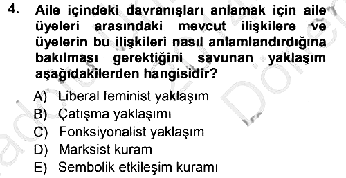 Davranış Bilimleri 1 2014-2015 Dönem Sonu Sınavı - 4. soru