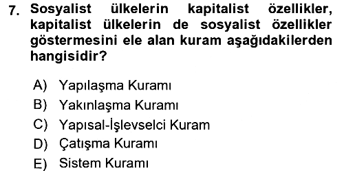 Davranış Bilimleri 1 2016-2017 Dönem Sonu Sınavı - 7. soru