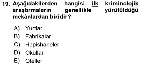 Davranış Bilimleri 1 2016-2017 Dönem Sonu Sınavı - 19. soru