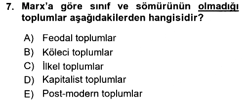 Davranış Bilimleri 1 2017-2018 Dönem Sonu Sınavı - 7. soru