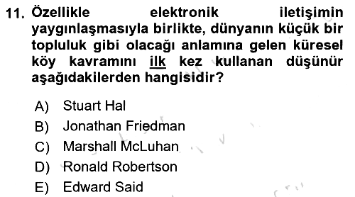 Davranış Bilimleri 1 2021-2022 Dönem Sonu Sınavı - 11. soru