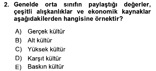 Davranış Bilimleri 1 2023-2024 Dönem Sonu Sınavı - 2. soru