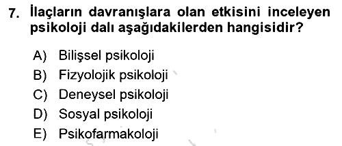 Davranış Bilimleri 2 2021-2022 Ara Sınav - 7. soru