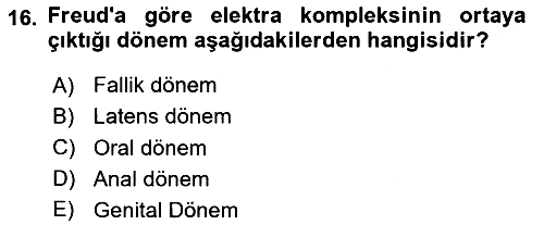 Davranış Bilimleri 2 2025-2026 Yaz Okulu Sınavı - 16. soru
