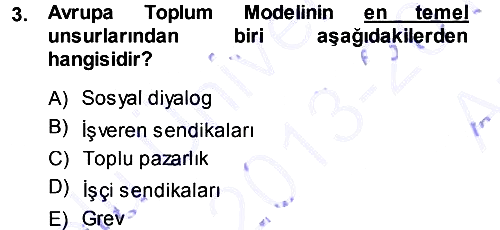 Endüstri İlişkileri 2013-2014 Ara Sınav - 3. soru