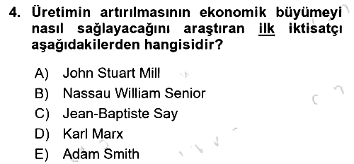 Gelir Dağılımı ve Yoksulluk 2023-2024 Ara Sınav - 4. soru