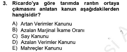 Gelir Dağılımı ve Yoksulluk 2012-2013 Dönem Sonu Sınavı - 3. soru