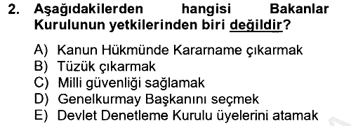 İdare Hukuku 2012-2013 Dönem Sonu Sınavı - 2. soru