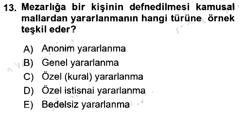 İdare Hukuku 2024-2025 Dönem Sonu Sınavı - 13. soru
