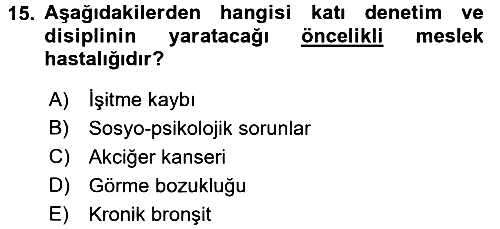 İnsan Kaynakları Yönetimi 2016-2017 Dönem Sonu Sınavı - 15. soru