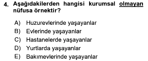 İstihdam ve İşsizlik 2017-2018 3 Ders Sınavı - 4. soru